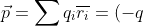 \vec{p} = \sum q_i \overline{r_i} = (-q)a \hat{i} + (-q)(-a) \hat{i} + (2q)L \hat{j} = 2qL \hat{j}